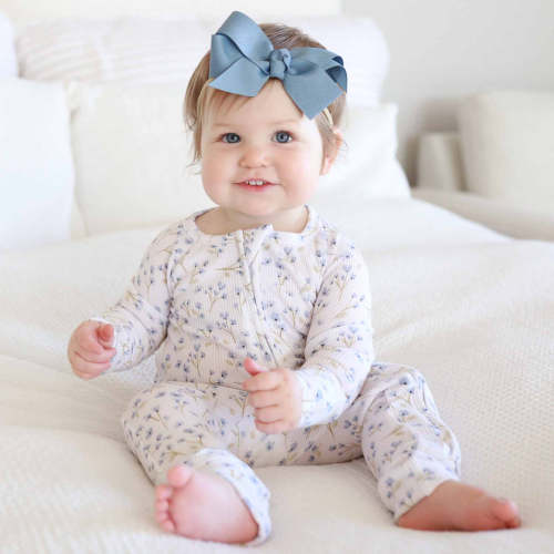 Blake's Blooms Waffle Bamboo Convertible Zip Romper