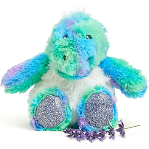Warmies Junior Microwavable & Weighted Stuffed Animals, Rainbow Dinosaur - Heated Stuffed Animal Plushie for Warmth & Comfort - Soft Plush Toys for Adults & Children (Boys, Girls, Babies & Toddlers)