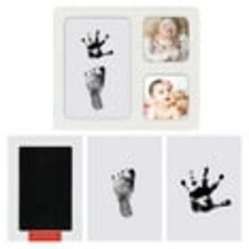 Baby Keepsake Frame, Nursery Decor Essentials, Inkless No Mess Clean-Touch Ink Pad, and Ideal Shower Present for Boys and Girls
