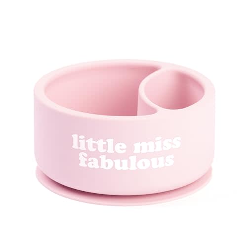 Silicone Suction Bowl for Toddlers and Babies by Bella Tunno, Food Grade BPA Free Silicone, Non Slip Suction Base, Microwave & Dishwasher Safe, Ideal Baby-Led Weaning & Self Feeding Bowl, Miss Mess