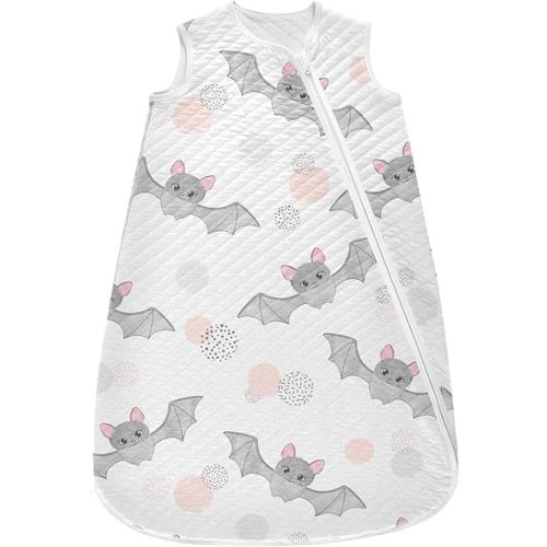 vvfelixl Cute Watercolor Flying Bats Baby Sleeping Bag Toddler Sleep Sack Baby Wearable Blanket Sleep Suit for Infant Newborn Baby 0-6 Months