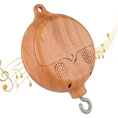 HLEEDUO crib mobile motor,music box spinner with adjustable volume，baby mobile with 3 moeds(rotating&music,rotating only,music only),music box Play 35 lullabies，Portable Sound Machine，Battery Operated