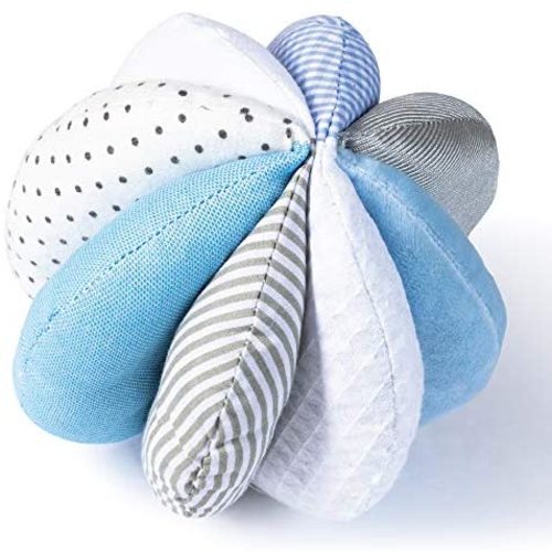 Plush Sensory Fabric Ball for Babies | 8 Different Sensory Material Fabric Ball | 8 Different Textures and Patterns | Early Development Stage Toys | 0-36 Months