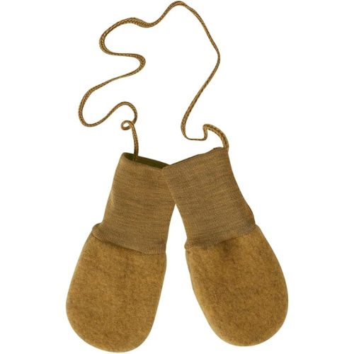 Baby Thumbless Mittens: Organic Merino Wool Snow Gloves with String
