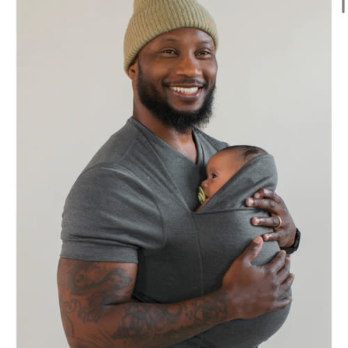 Lalabu Dad Shirt | Original Babywearing T-Shirt with Kangaroo Pouch | Baby Wrap Carrier for Newborns & Infants | Baby Wrap Carrier for Newborns | Essential for new Dads