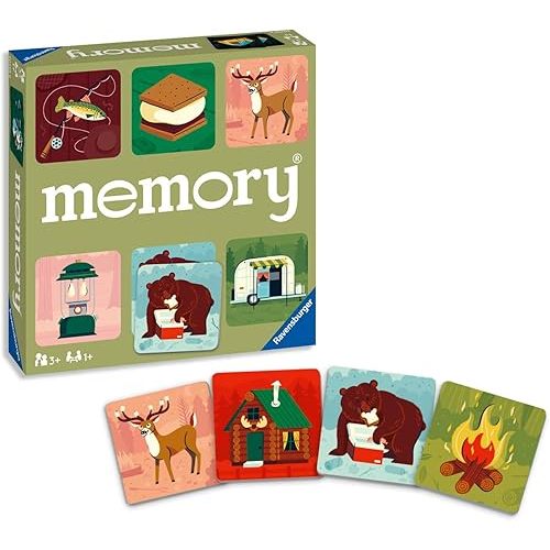 Ravensburger Great Outdoors Memory Game | Fun & Fast Camping Matching Game | Ideal for Boys & Girls, Ages 3 & Up | Builds Focus, Memory & Matching Skills - 20359