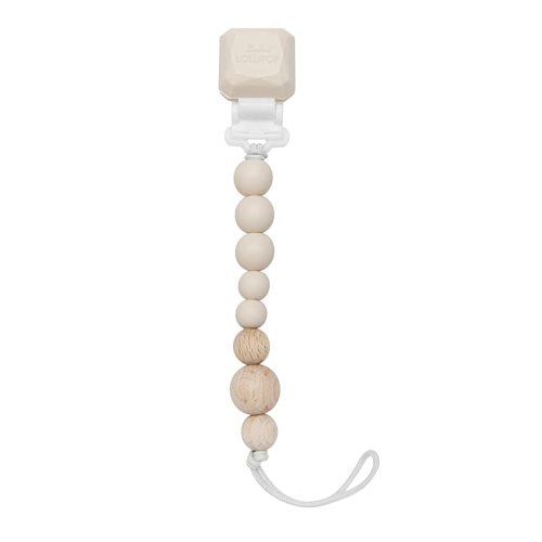 Loulou Lollipop Silicone and Wood Bead Soothie Pacifier Clip