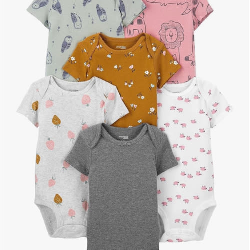 Simple Joys by Carter's Baby-Girls 6-Pack Short-Sleeve Bodysuit