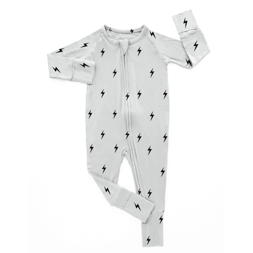 Lightning Bolt | White Bamboo Romper