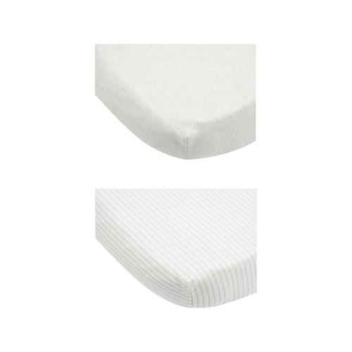 2 Pack Cotton Jersey Fitted Co-Sleeper Bassinet Sheets