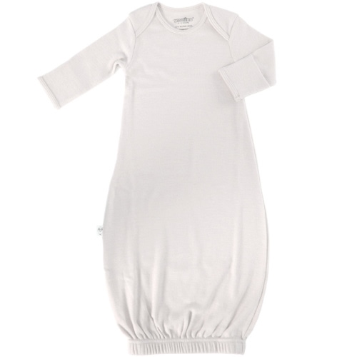 Merino Wool Baby Gown – Oat, Size 0-6M