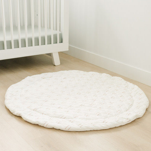 Poppyseed Play Extra Padded Round Play Mat - Neutral Line