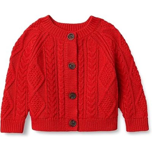 Amazon Essentials x Sofia Grainge Unisex Toddlers and Babies' Cable Knit Fisherman Cardigan Sweater