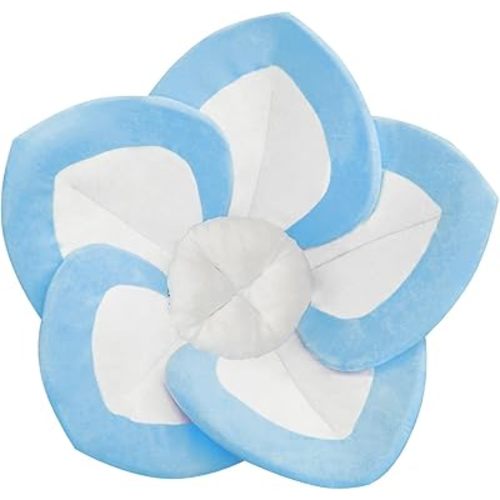 Baby Bath - Flower Baby Bath Pad Infant Bathtub Mat for Bathtub Tub Sink (Whiteblue)