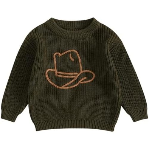 Toddler Baby Girl Knit Sweaters Oversized Long Sleeve Embroidery Shirt Top Newborn Infant Cute Fall Winter Clothes