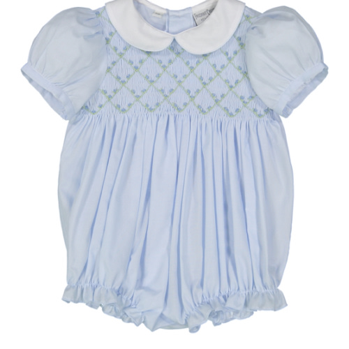 Diamond Smocked Rosebud Bubble I Feltman Brothers