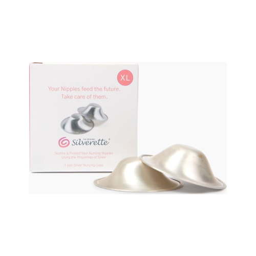 Silverette Silver Nursing Cups for Breastfeeding Nipples Protection Made in Italy