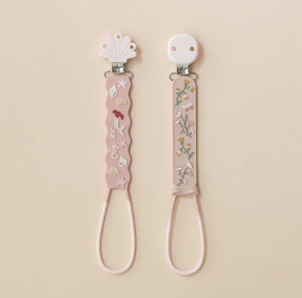 Beadless Silicone Pacifier Clip Set (2-Pack)