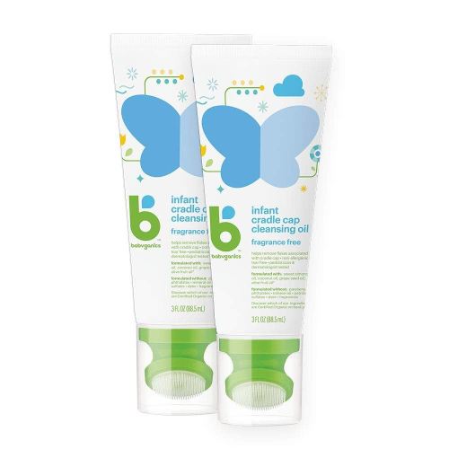 Babyganics Infant Cradle Cap Cleansing Oil, Non-Allergenic, Tear-Free, Packaging May Vary, 3 Fl Oz (Pack of 2)