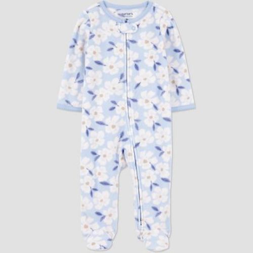 Carter's Just One You® Baby Girls' Floral Printed Sleep N' Play - Blue