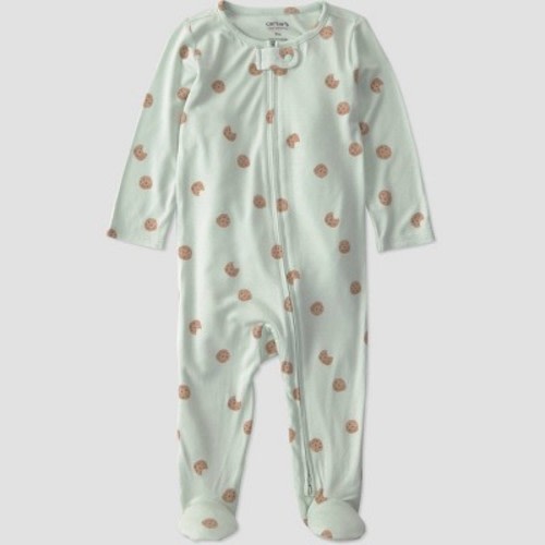 Carter's Just One You® Baby Cookies Comfy Soft Long Sleeve Sleep N' Play - Light Mint Green 3M