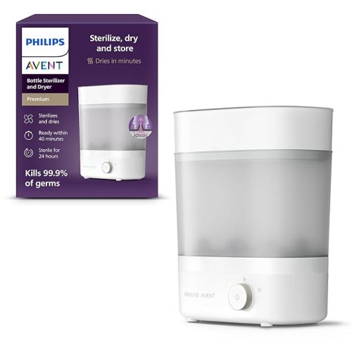 Philips AVENT Premium Baby Bottle Sterilizer with Dryer, SCF293/00 - Electric Sterilizer - With dryer