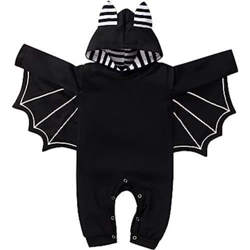 My First Halloween Cosplay Bat Costume Romper Newborn Baby Boy Outfit Clothes Infant Hoodie Romper Playsuit Jumpsuit