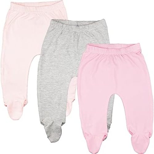 123 Bear Baby Soft Cotton Spandex Pants with Feet