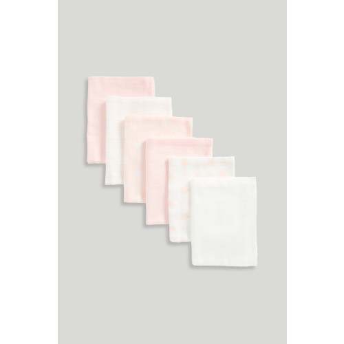 Mothercare Pink Muslins - 6 Pack