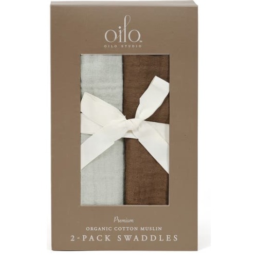 2-Pack Organic Cotton Muslin Swaddle Blankets