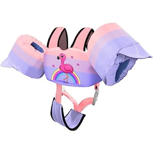 Kids Swim Vest Life Jacket for 22-66 Pounds Boys and Girls, Toddler Floaties with Shoulder Harness Arm Wings for 2,3,4,5,6,7 Years Old Baby