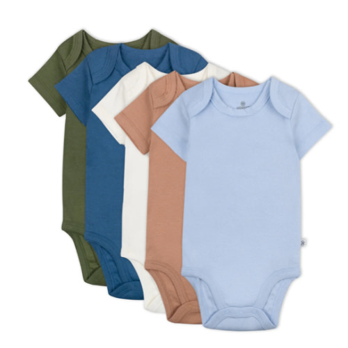 5-Pack Organic Cotton Short Sleeve Bodysuits | Honest Baby Clothing