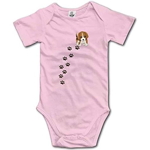 Unisex Baby Clothes Unique Beagle Puppy Dog Short-Sleeve Bodysuit 100% Cotton Boys Girls 0-24 Months