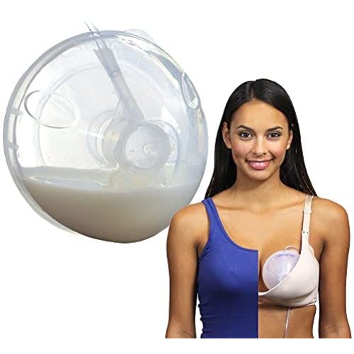 Freemie Hands-Free and Discreet Breast Milk Collection Cup Set | Pump with Your Clothes On Anywhere, Anytime | Sizes 25mm and 28mm Flanges Included | Each Cup Holds Up to 8oz | Pump Not Included