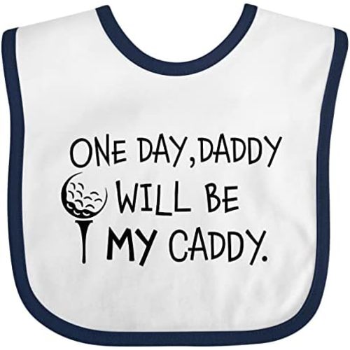 inktastic 1 Day, Daddy Will Be MY Caddy- Kids Golfing Baby Bib