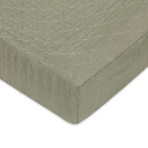 Babyletto Matcha Quilted Muslin Changing Pad Cover, GOTS Certified Organic Cotton