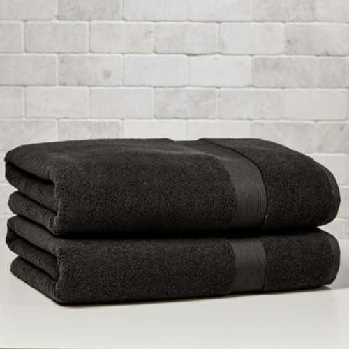 Better Homes & Gardens Signature Soft Solid 2 Piece Bath Sheet Set,Gray Shadow
