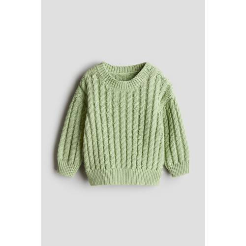 CABLE-KNIT COTTON SWEATER