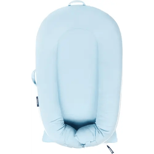 Organic Cotton Baby Spare Cover for Dock-a-tot Deluxe+ Docks | Hypoallergenic Newborn Nest Cover| (Cover Only) (Baby Blue)