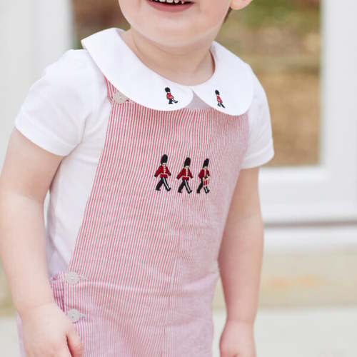 Milo Guardsman Bodysuit SS, White - Trotters London | Maisonette