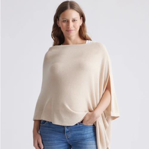Lightweight Cotton Cashmere Nursing Shawl