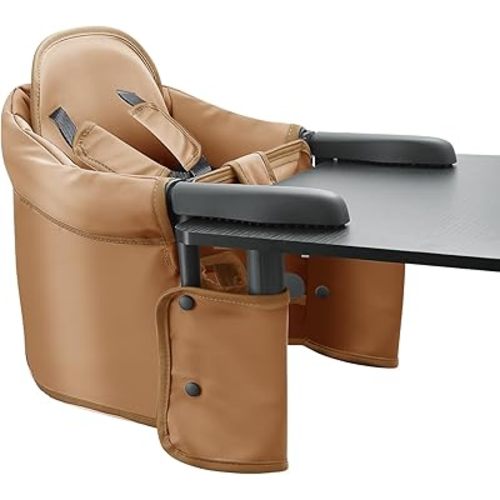 Elegant Faux Leather Hook On High Chair for Table - Clip On High Chair to Table, Portable High Chair for Travel, High Chairs for Babies - Table High Chair, Clip On High Chair That Attaches to Table