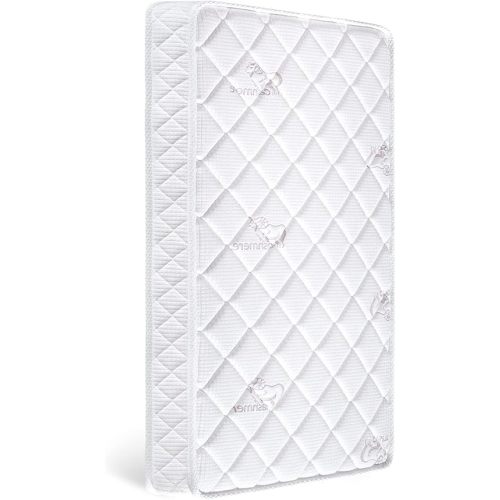 Letmxiu Premium Crib & Toddler Mattress,100% Knitted Fabric, Premium Fleece Surface-Hypoallergenic, 5" Thick Firm Soft Crib Mattress, Non-Toxic - Fits Standard Cribs & Toddler Beds