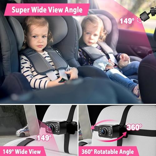 Itomoro Baby Car Camera with 5''HD Display, Car Camera for Baby with Night Vision Function Baby Backseat Camera to Observe The Baby's Movements at Every Moment…