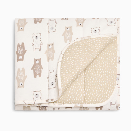 Small Story Organic Cotton Quilted Blanket - Bear Friends