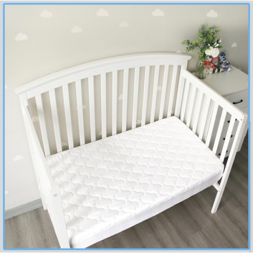Crib Mattress Protector Sheets Fitted Waterproof Crib Mattress Pad Cover, Noiseless & Machine Wash 100% Absorbent Crib/Toddler Mattress Protector Sheet Quilted, White, 52" x 28"