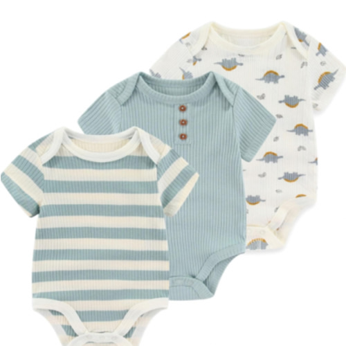 Baby Bodysuit Boy Girl Clothes Soft Newborn Infant Outfit Short Sleeve Romper