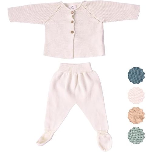 Newborn Girl Boy Clothes, 100% Organic Cotton, Knitted, Seamless, Soft and Breathable Baby Clothing