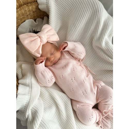 POINTELLE LONG ROMPER | BABY PINK – Petite + Co