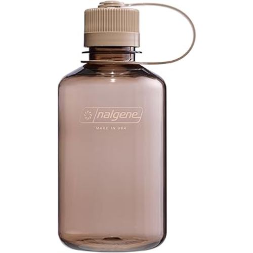 Nalgene Sustain Tritan BPA-Free Water Bottle Made with Material Derived from 50% Plastic Waste (Using ISCC Certified Mass Balance), 16 OZ, Narrow Mouth, Mocha